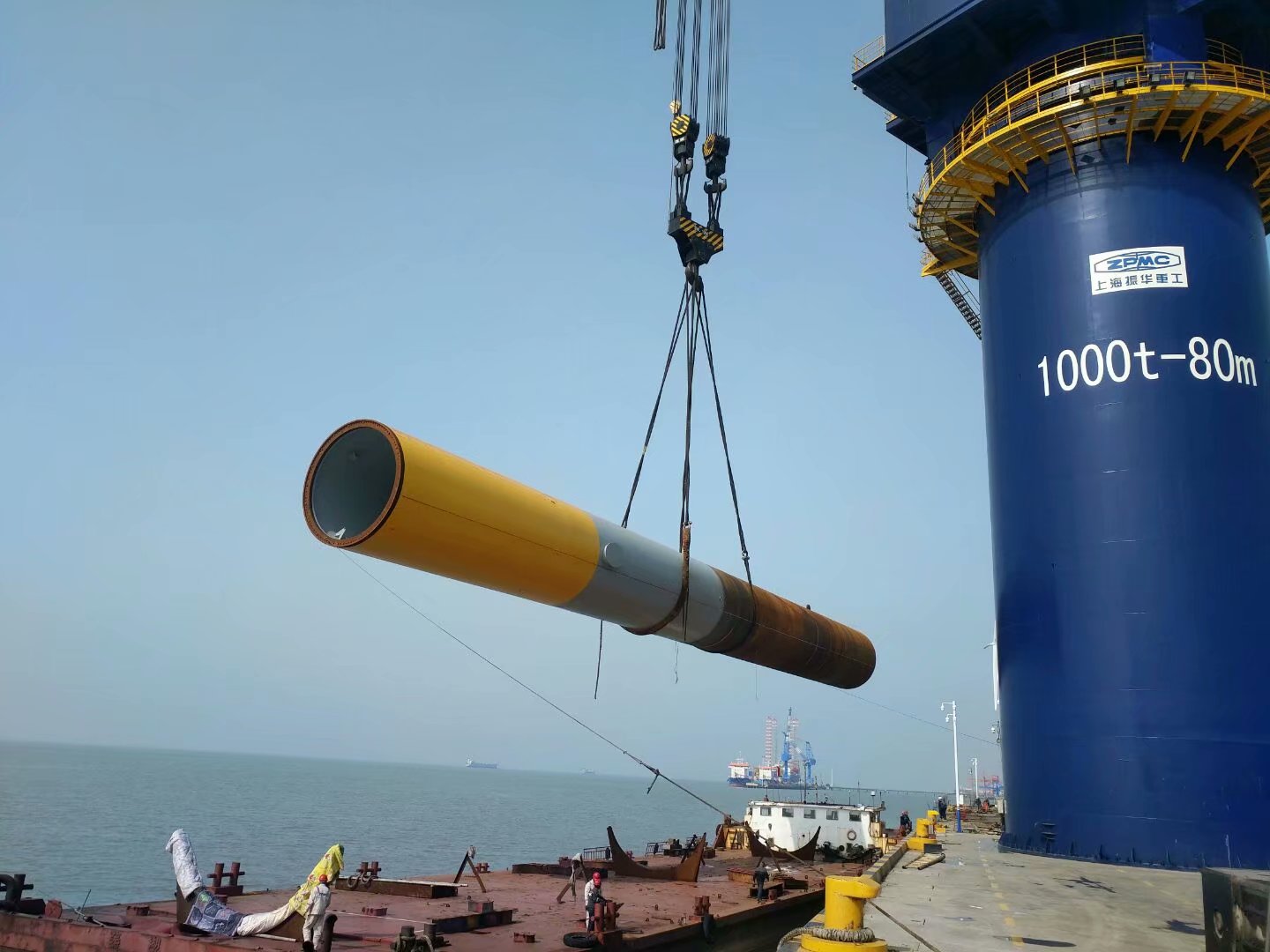 Guohua Zhugensha H1#200MW offshore wind farm project single pile foundation delivered on schedule