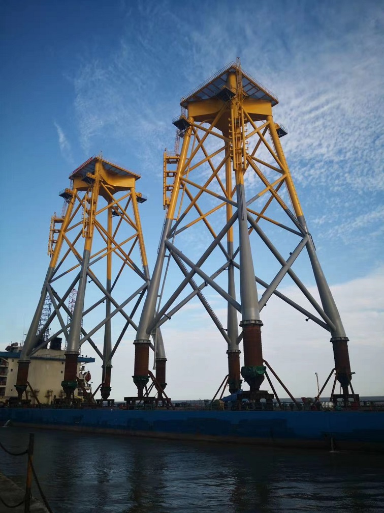 新起点、新征程—泰胜蓝岛（舟山）海上风电装备制造基地举行10MW海上风机导管架项目开工仪式